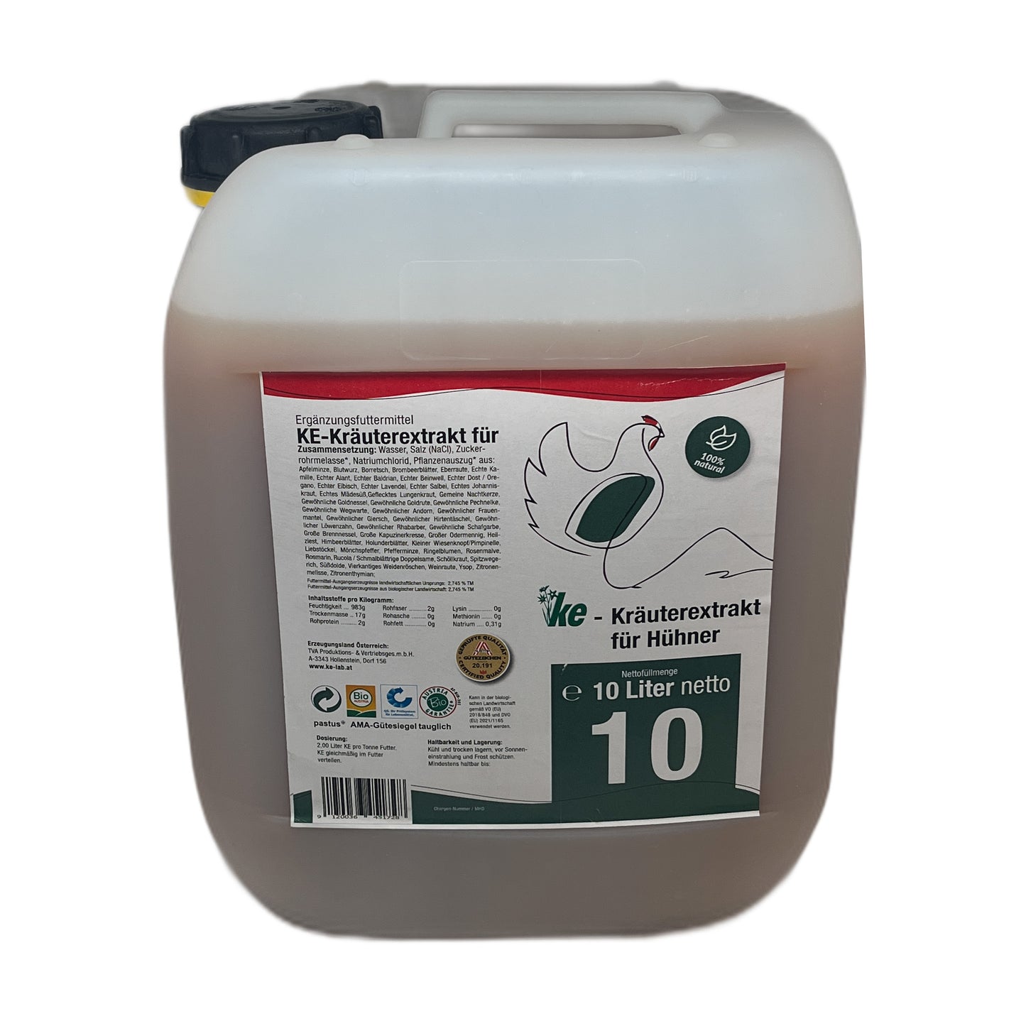 KE-Kräuterextrakt für Huehner 10l DE-ÖKO-012