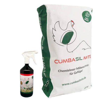 Stallpflicht-Wohlfühlpaket 25kg Cumbasil Mite & 1000ml KE-für Hühner