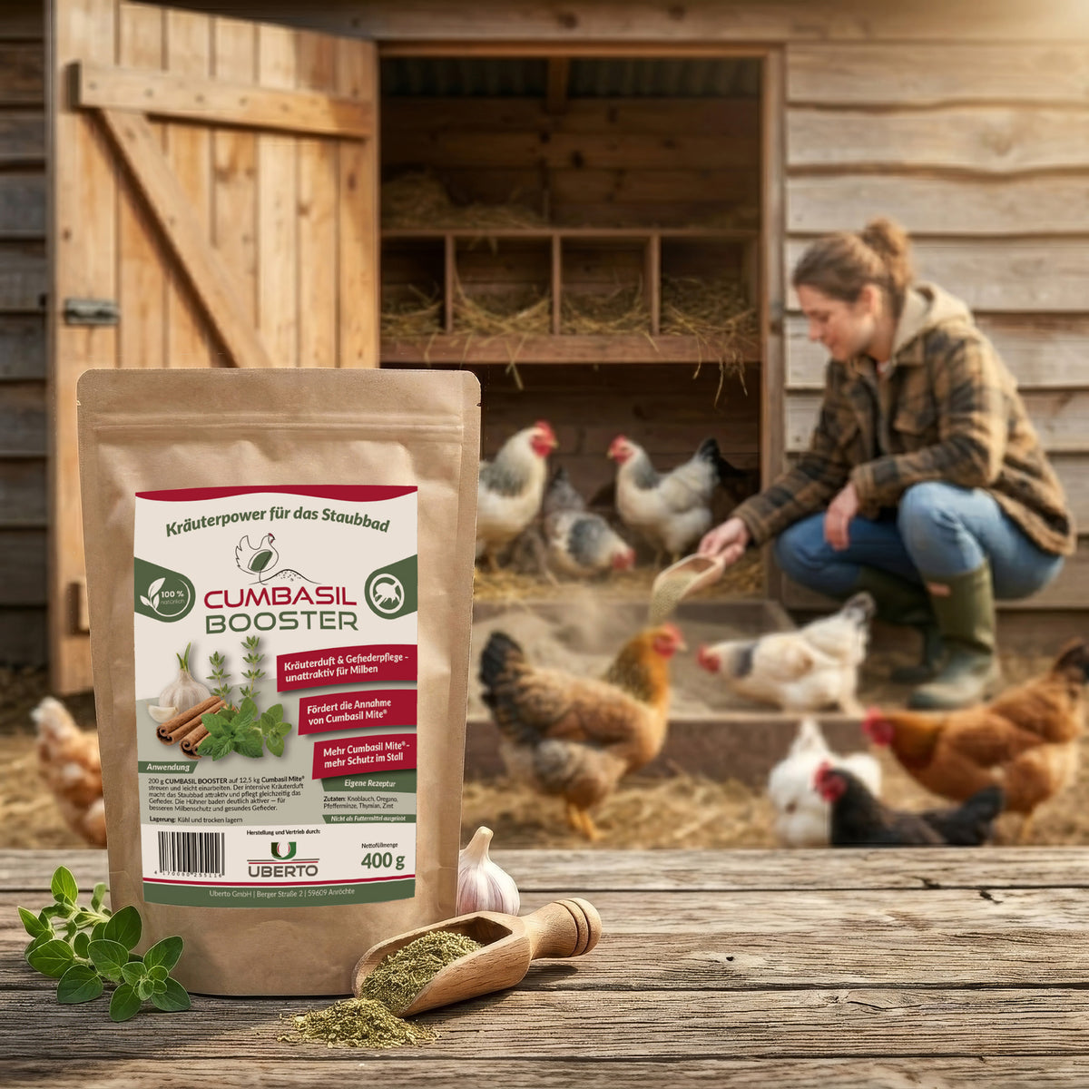 Cumbasil Mite 25kg & CUMBASIL BOOSTER 400g  - Das DUO für chemielosen Milbenschutz und Pflege