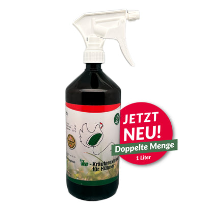 KE-Kräuterextrakt 1000ml - natürliches Wohbefinden für deine Hühner DE-ÖKO-012