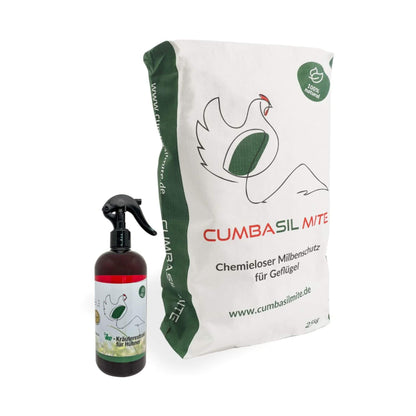Stallpflicht-Wohlfühlpaket 25kg Cumbasil Mite & 1000ml KE-für Hühner