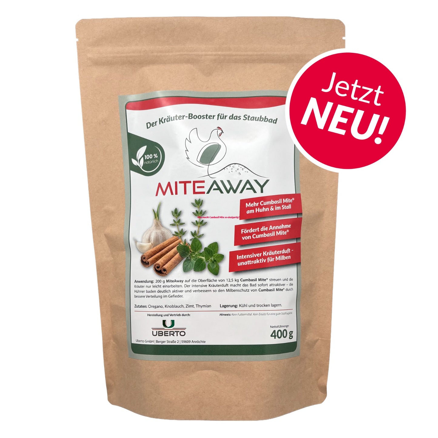 MITEAWAY 400 g – Natürlicher Kräuter-Booster für Cumbasil Mite
